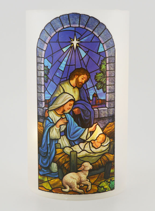 Cadeau de Noël - Photophore LED & Prière Nativité (pic 1)