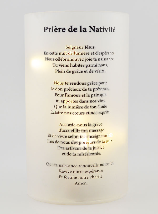 Cadeau de Noël - Photophore LED & Prière Nativité (pic 2)