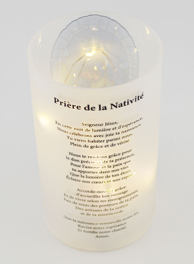 Cadeau de Noël - Photophore LED & Prière Nativité (pic 3)