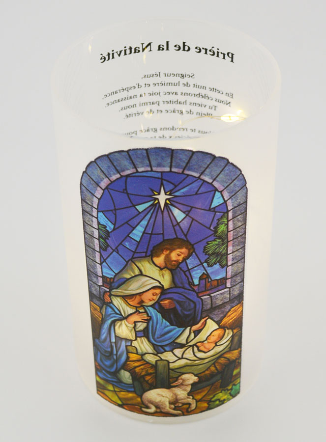 Cadeau de Noël - Photophore LED & Prière Nativité (pic 4)