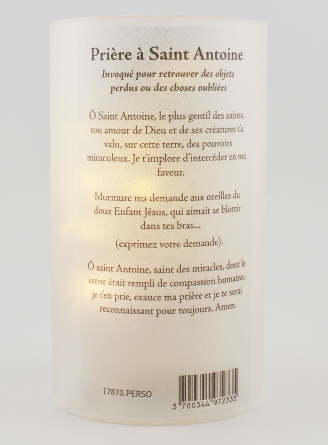 Photophore LED & Prière - Saint Antoine (pic 2)