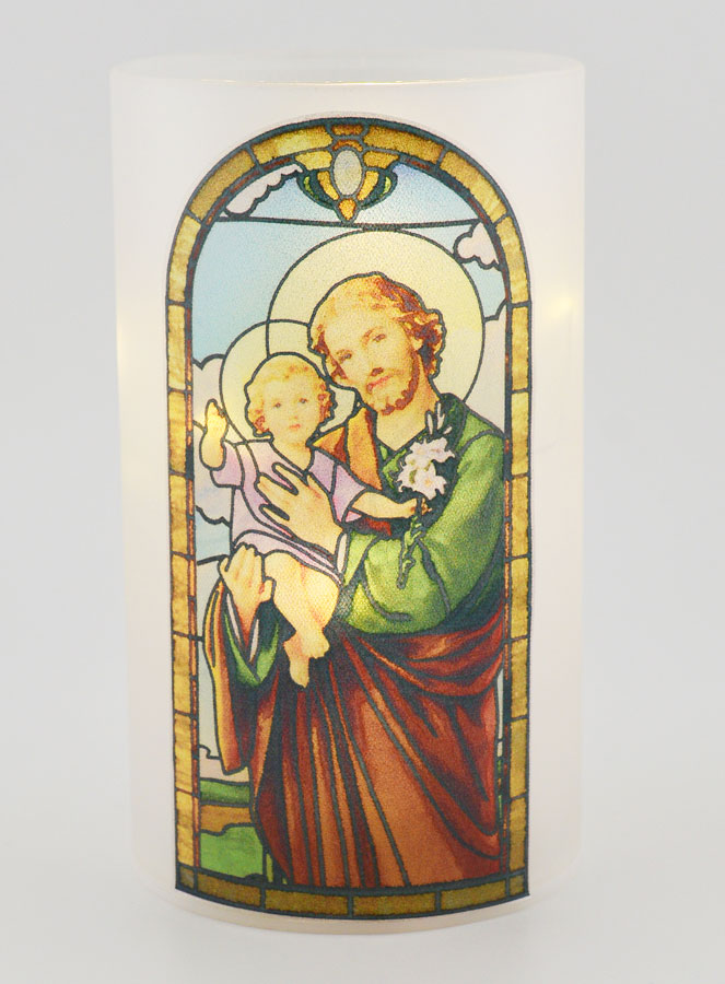 Photophore LED & Prière - Saint Joseph (pic 1)