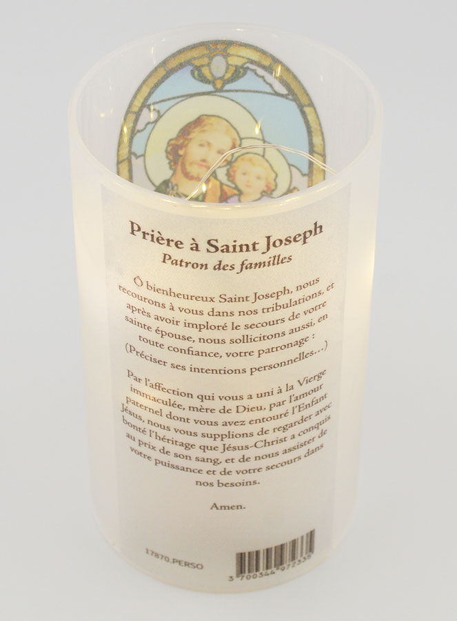 Photophore LED & Prière - Saint Joseph (pic 3)