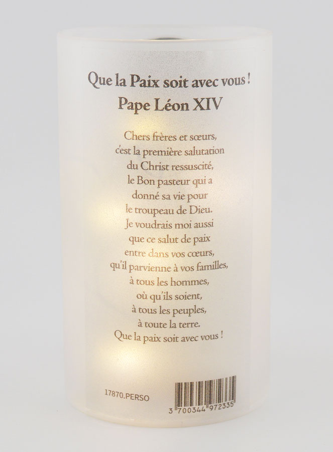 Photophore LED & Prière - Pape Leon XIV (pic 2)