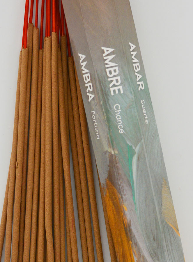 Encens en Bâtonnets Ambre 30g - Sans Charbon (pic 3)