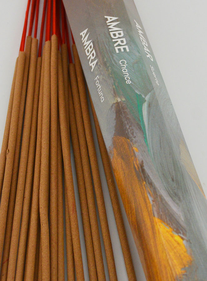 Encens en Bâtonnets Ambre 30g - Sans Charbon (pic 4)