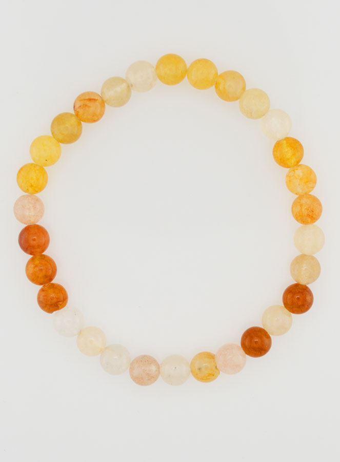 Bracelet en Pierre Naturelle de Jade Multicolore - 6mm (pic 1)