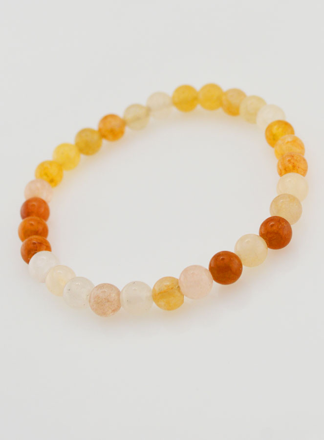 Bracelet en Pierre Naturelle de Jade Multicolore - 6mm (pic 4)