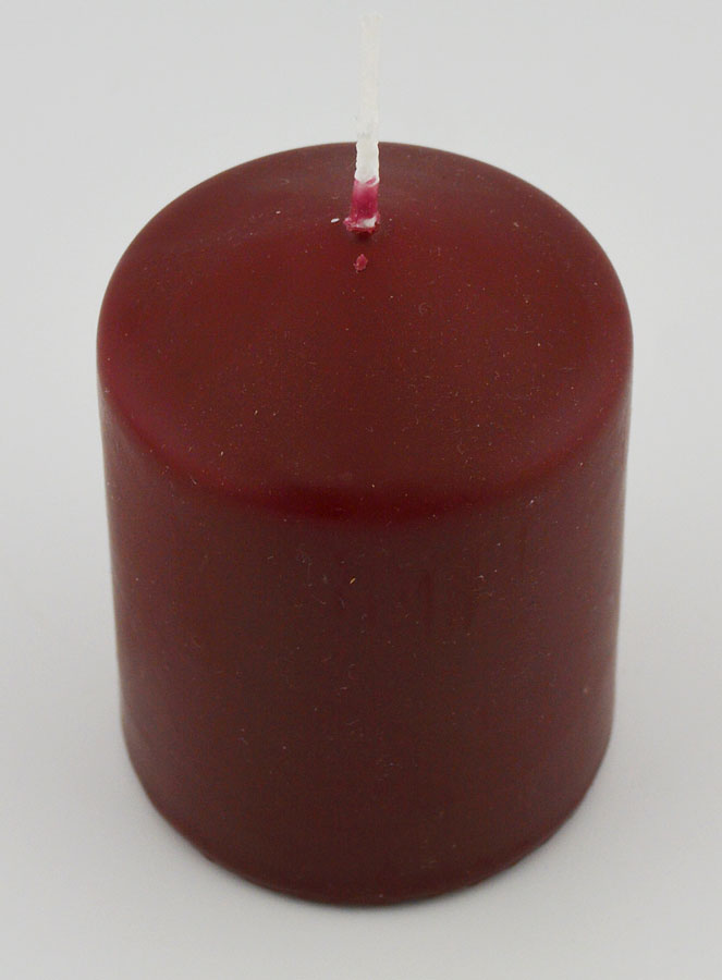 Bougie Décoration 8cm - Bordeaux (pic 2)