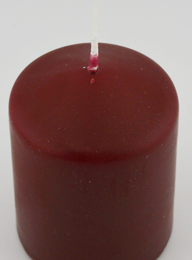 Bougie Décoration 8cm - Bordeaux (pic 4)