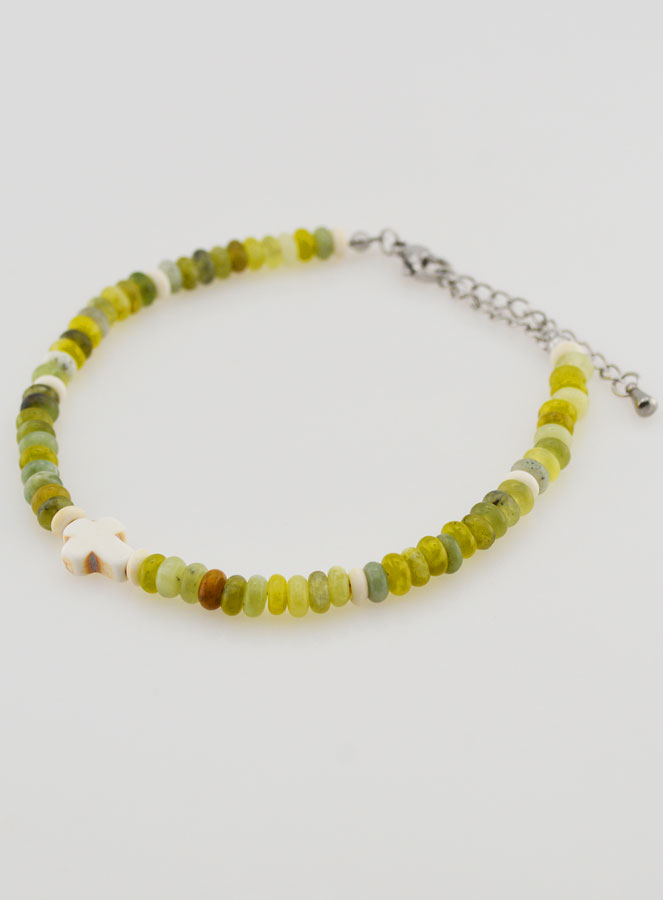 Bracelet Croix et Pierres Vertes (pic 3)