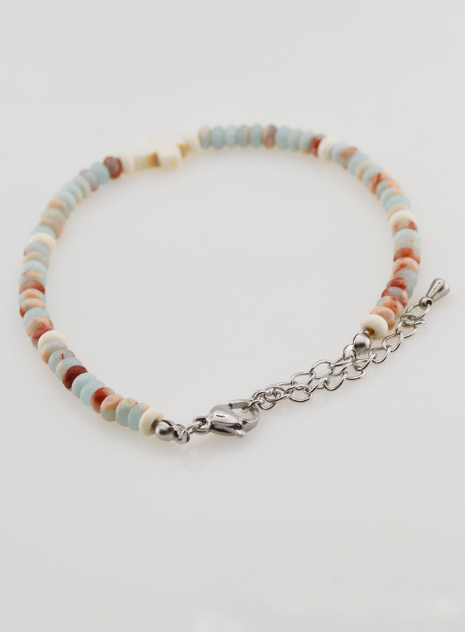 Bracelet Croix et Pierres Pastel (pic 4)