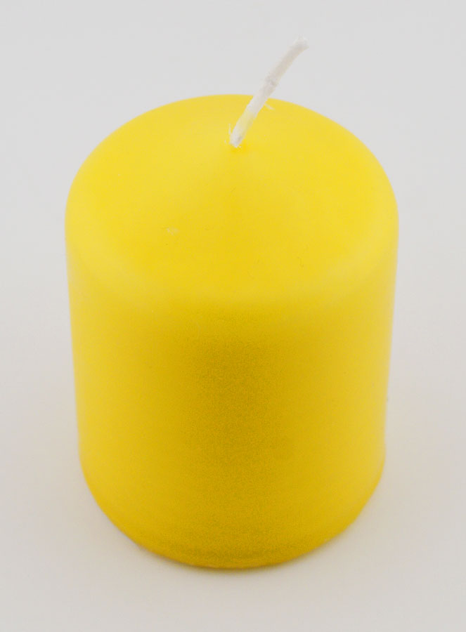 Bougie Décoration 8cm - Jaune (pic 2)