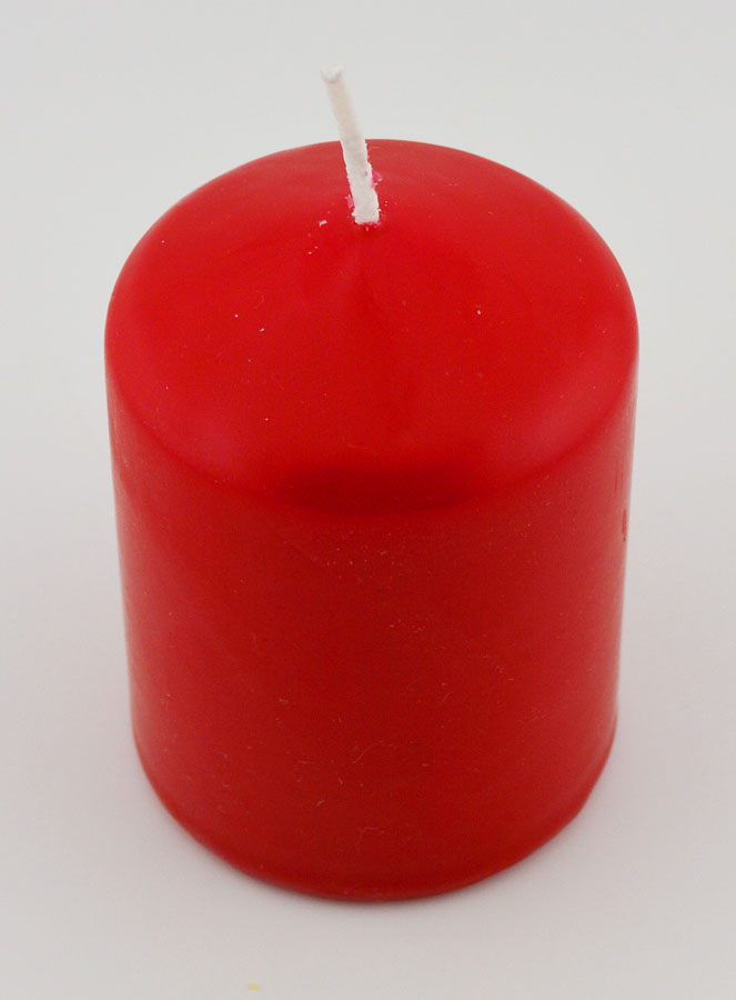 Bougie Décoration 8cm - Rouge (pic 2)