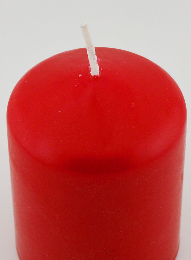 Bougie Décoration 8cm - Rouge (pic 4)