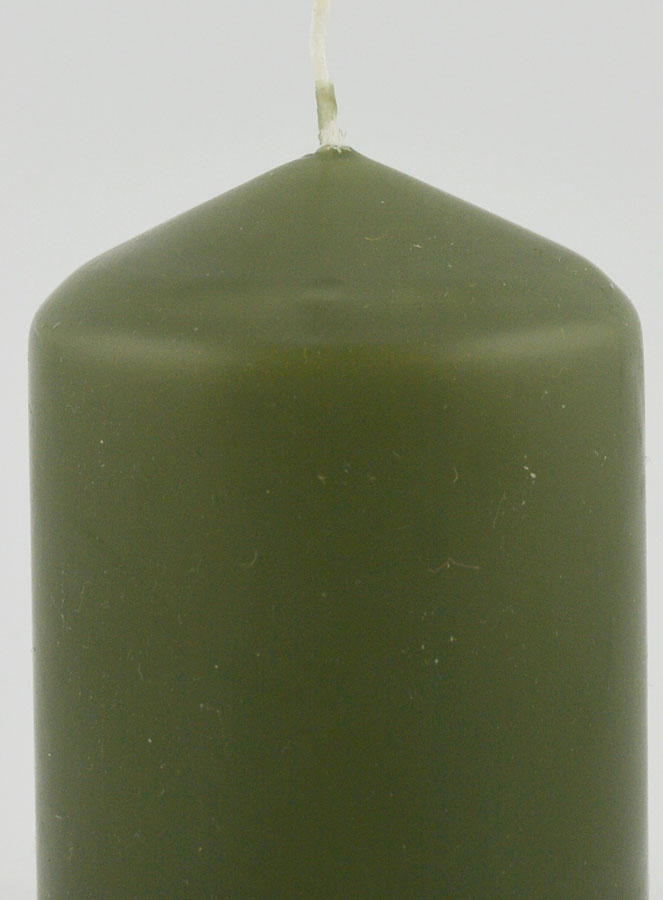 Bougie Décoration 8cm - Vert Olive (pic 3)