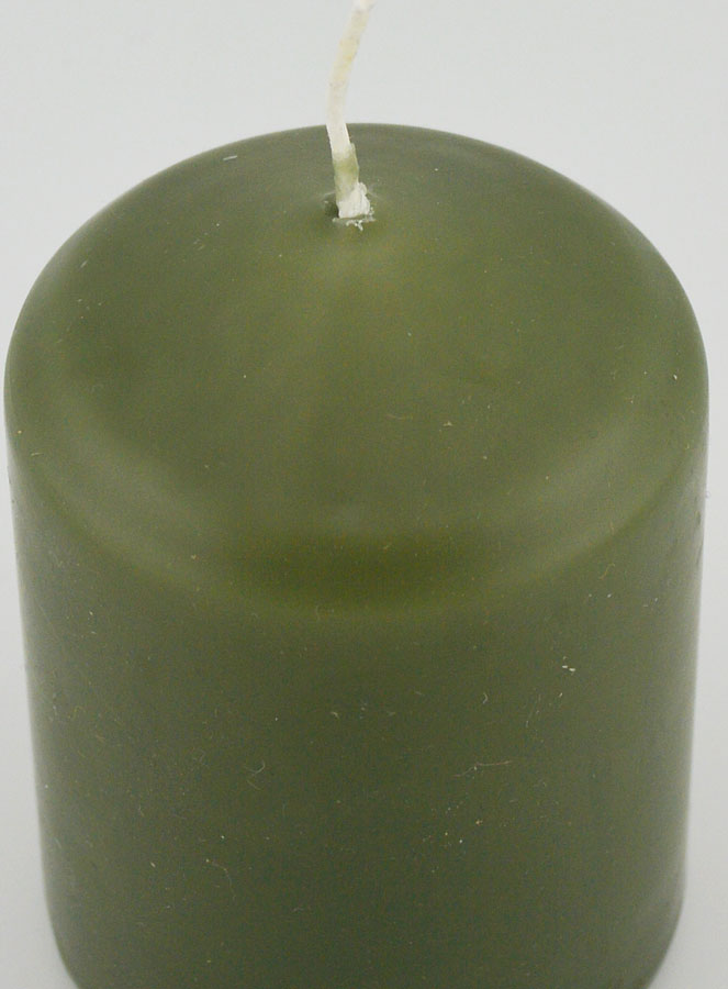 Bougie Décoration 8cm - Vert Olive (pic 4)
