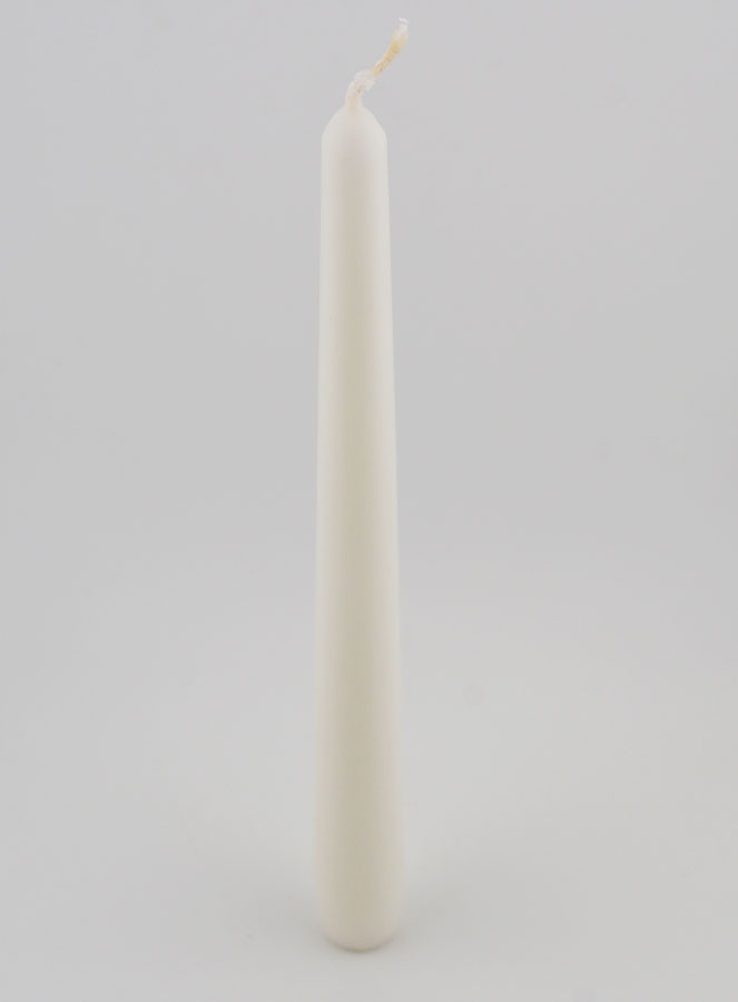 Bougie Teintée Masse Conique 25cm - Blanc (pic 2)