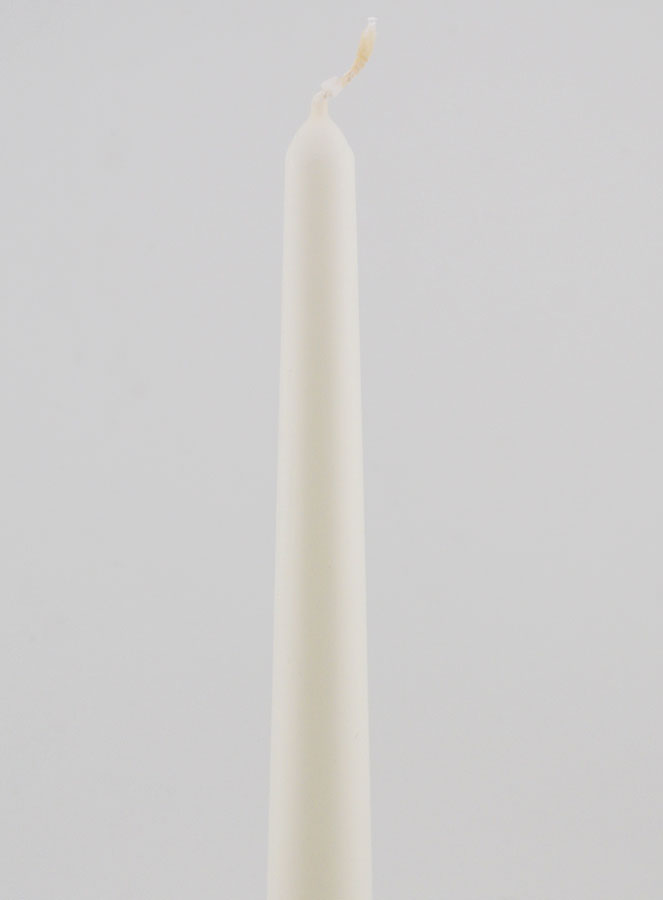 Bougie Teintée Masse Conique 25cm - Blanc (pic 3)