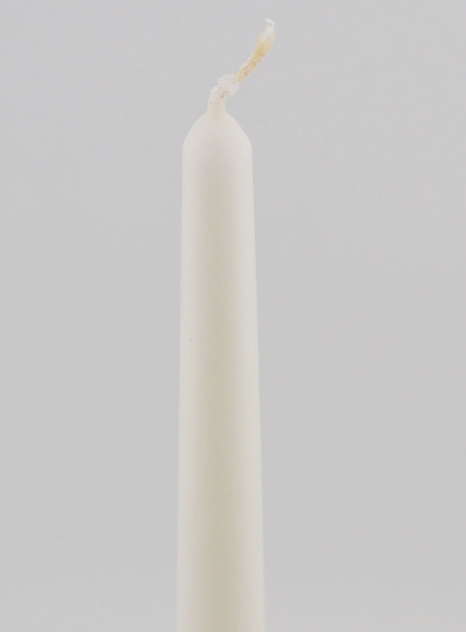 Bougie Teintée Masse Conique 25cm - Blanc (pic 4)