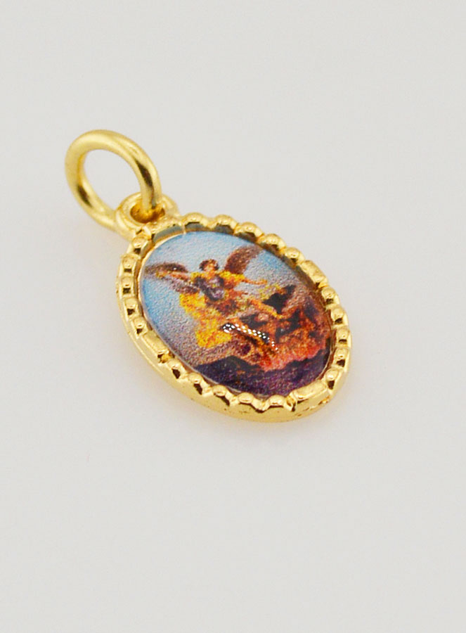 Médaille Bord Torsadé 15mm - Saint Michel (pic 3)