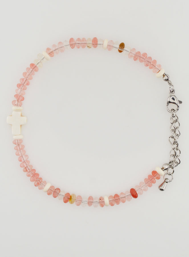 Bracelet Croix et Pierres en Verre (pic 1)