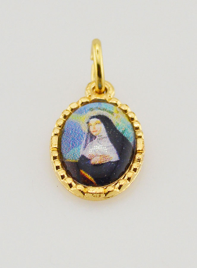 Médaille Bord Torsadé 15mm - Sainte Rita (pic 2)