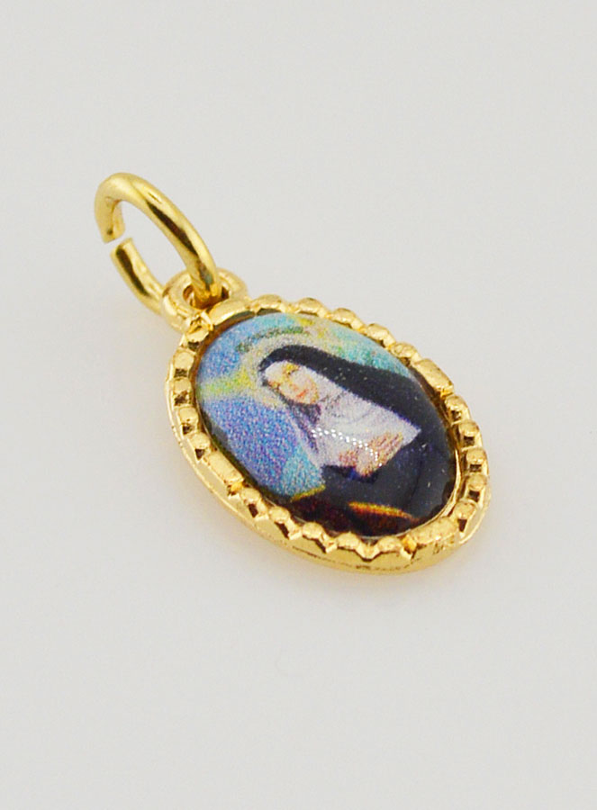 Médaille Bord Torsadé 15mm - Sainte Rita (pic 3)
