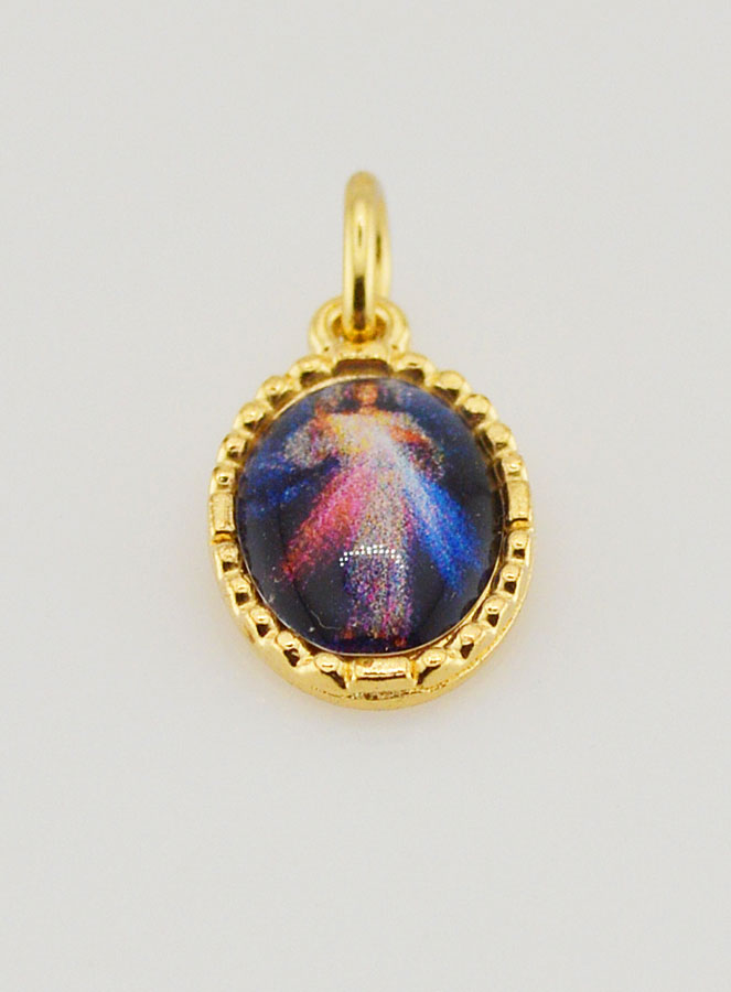 Médaille Bord Torsadé 15mm - Christ Miséricordieux (pic 2)