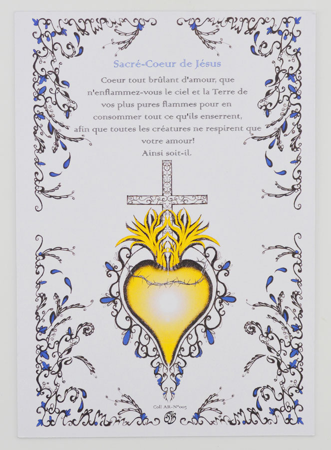 Carte Postale Prière au Sacré Coeur de Jésus (pic 1)