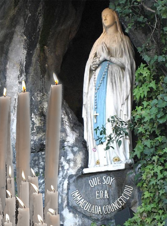 Bougie allumée à la Grotte avec votre Prière (pic 1)