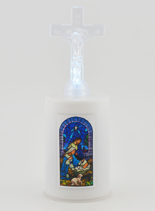 Bougie d'Église à Led - Nativité (pic 1)