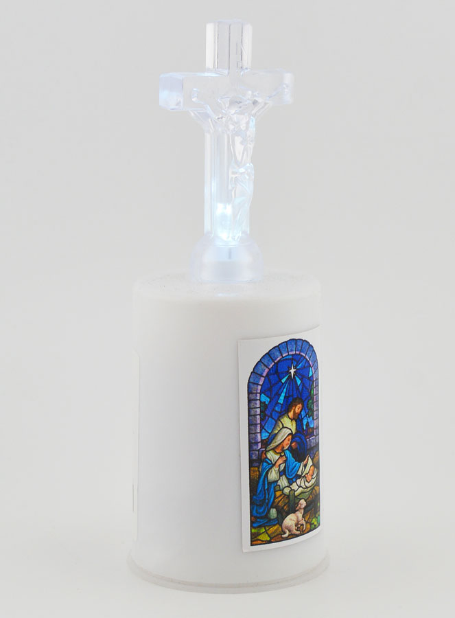 Bougie d'Église à Led - Nativité (pic 4)