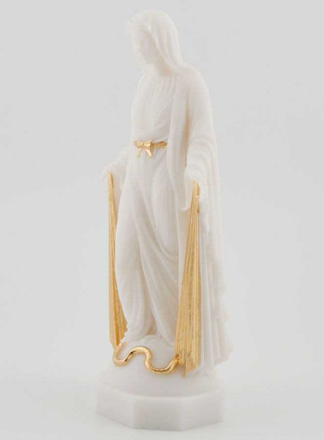 Statue Vierge Miraculeuse aux Rayons Dorés - 12cm (pic 2)