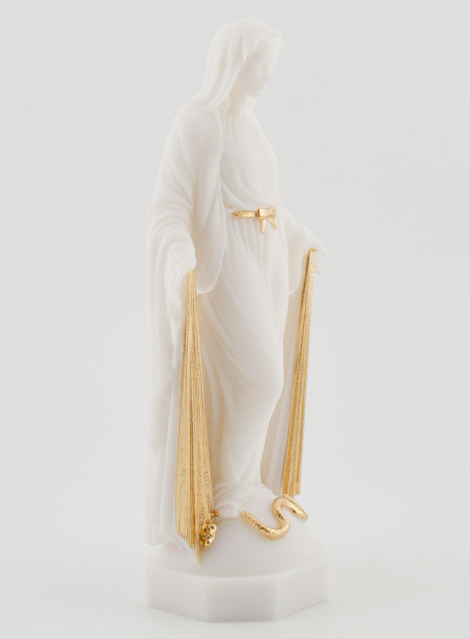 Statue Vierge Miraculeuse aux Rayons Dorés - 12cm (pic 3)