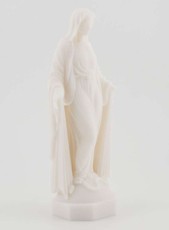 Statue Vierge Miraculeuse en Albâtre - 12cm (pic 3)