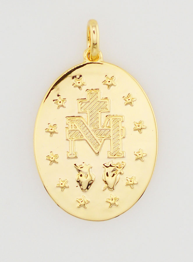 Médaille Miraculeuse Finition Or 18k - 12mm (pic 4)