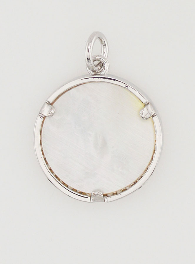 Médaille Ex Voto Nacre & Brillants - 16mm (pic 2)