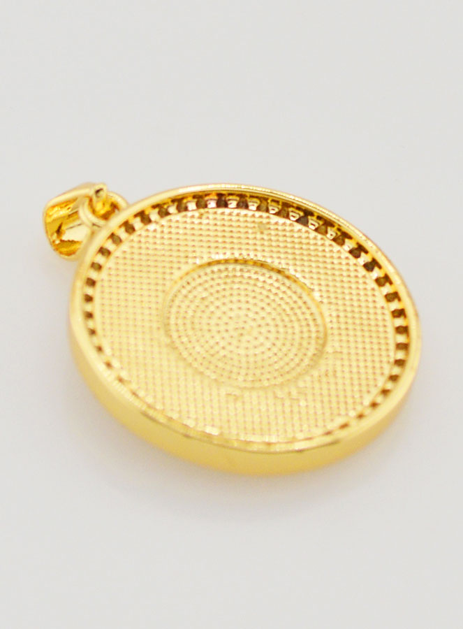 Médaille Croix & Émail Noir - 22mm (pic 4)