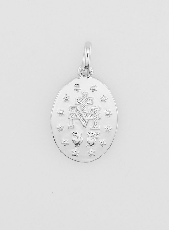 Médaille Miraculeuse Rhodiée - 16mm (pic 4)