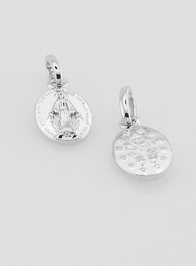Médaille Miraculeuse Argent Rhodié - 10mm (pic 2)