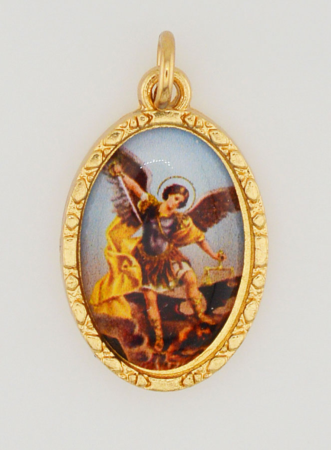 Médaille Bord Torsadé 25mm - Saint Michel (pic 1)