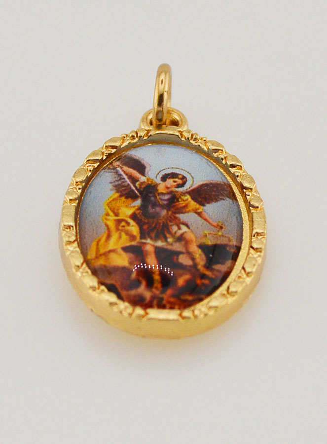 Médaille Bord Torsadé 25mm - Saint Michel (pic 2)