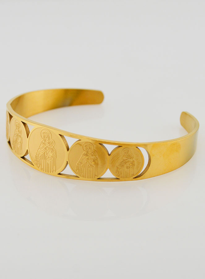 Bracelet Manchette Doré ND du Mont Carmel (pic 2)