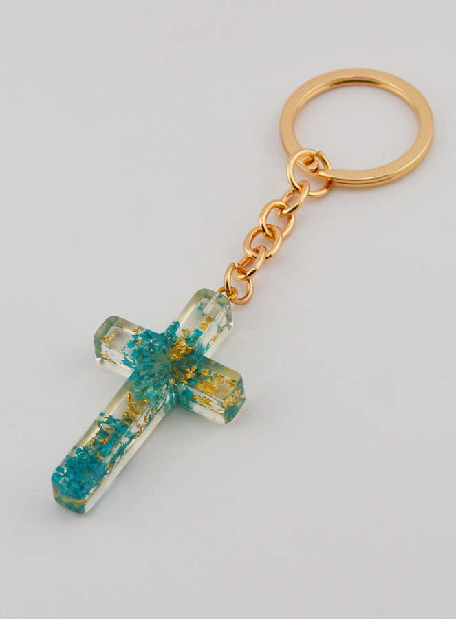 Porte-clés Croix Translucide (pic 4)