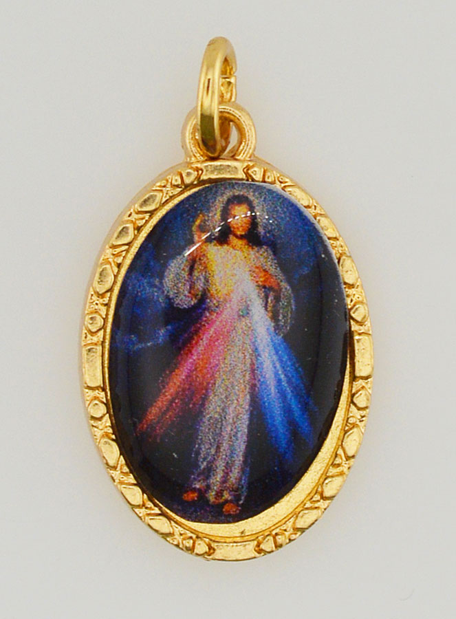 Médaille Bord Torsadé 25mm - Christ Miséricordieux (pic 1)