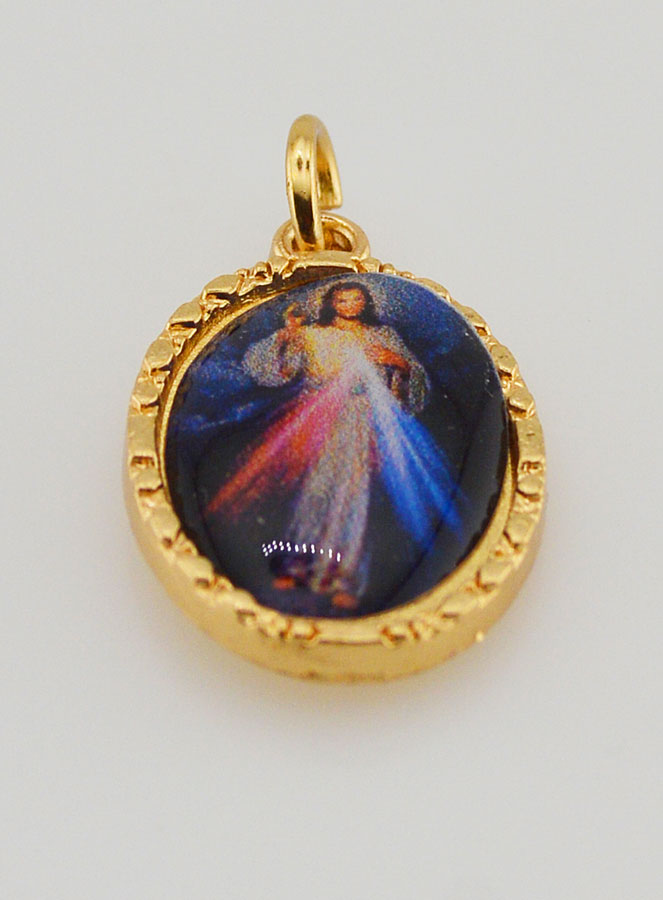 Médaille Bord Torsadé 25mm - Christ Miséricordieux (pic 2)
