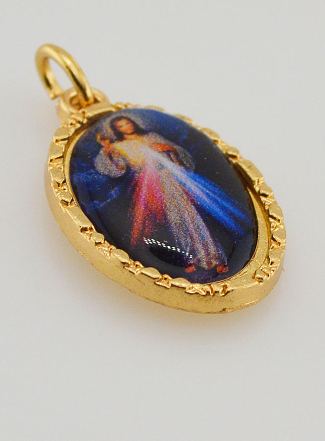 Médaille Bord Torsadé 25mm - Christ Miséricordieux (pic 3)