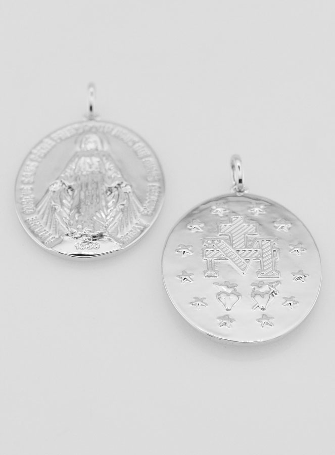 Médaille Miraculeuse Rhodiée - 20mm (pic 2)