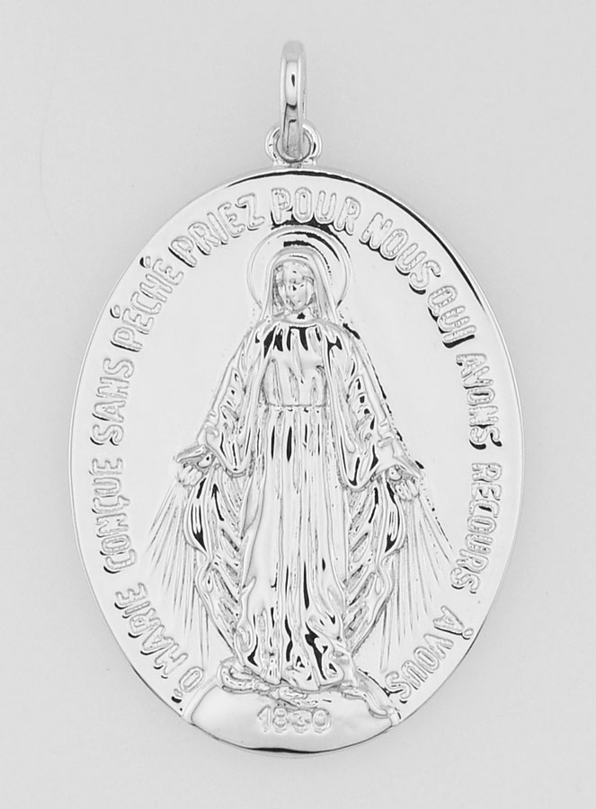 Médaille Miraculeuse Rhodiée - 12mm (pic 3)